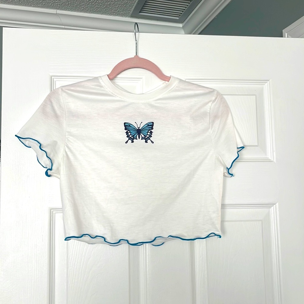 Butterfly crop top